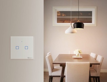 WŁĄCZNIK ŚWIATŁA DOTYKOWY LED Biały WIFI 2C SONOFF