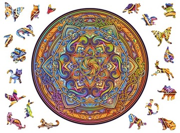 Puzzle Drewniane Premium 3D dla dorosłych Mandala Doskonała Harmonia XXL