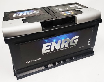 Akumulator rozruchowy ENRG 12V 80Ah 740A P+ Ford 3 lata gwarancji !!!