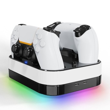 Nabíjecí Dokovací Stanice Pro Ovladač PS5 S Dvojitou Nabíječkou Rgb