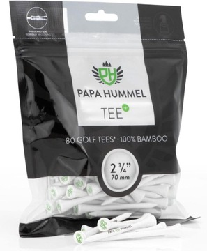 Papa Hummel - Premium Golf Tee Drewno, 70mm 80szt