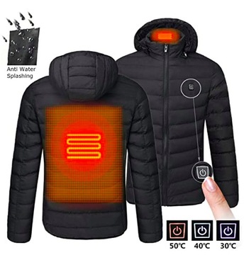 OCIEPLANA PIKOWANA KURTKA MĘSKA PODRZEWANA USB 4XL