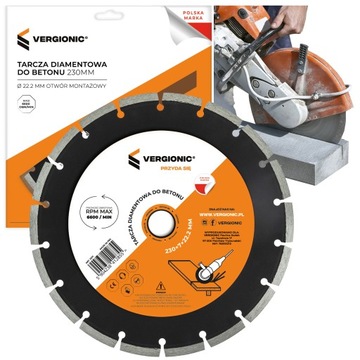 Tarcza diamentowa do betonu 230 mm cięcia kamienia