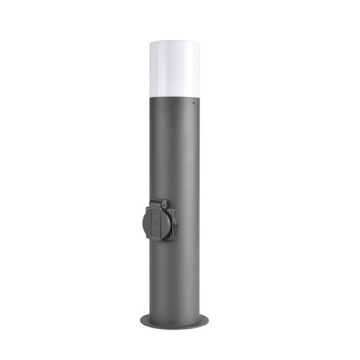 Lampa ogrodowa stojąca słup + gniazdko - stylowy element dekoracji