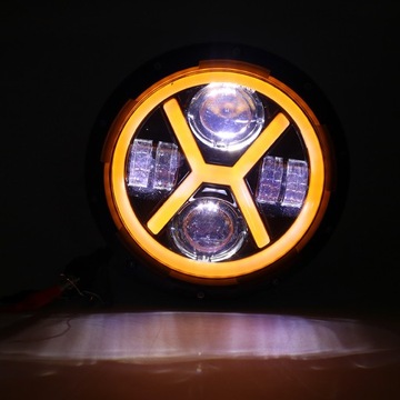 СВЕТОДИОДНАЯ КОЛЬЦЕВАЯ ФАРА ДХО МОТОЦИКЛА HARLEY 7 ДЮЙМОВ