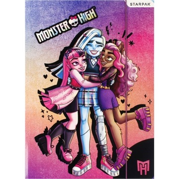TECZKA Z GUMKĄ A4 SZKOLNA RYSUNKOWA MONSTER HIGH