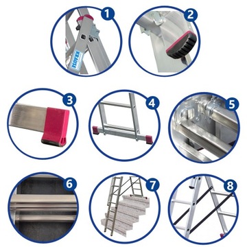 Алюминиевая лестница KRAUSE CORDA для ЛЕСТНИЦ 3x6