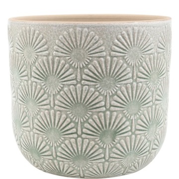 DONICZKA CERAMICZNA ZIELONA OSŁONKA 21X19,5 CM