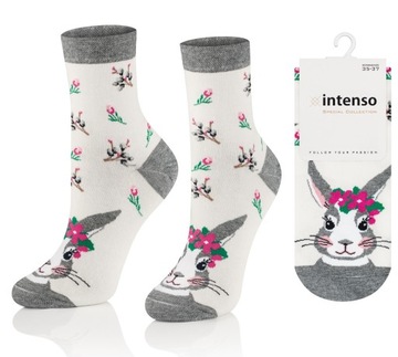 НОСКИ ЖЕНСКИЕ ПАСХАЛЬНЫЕ, 3 ПАКЕТА В ПОДАРОК ​​35-37