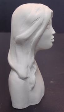 ЭЛА гипсовый бюст женской головы для закалки.