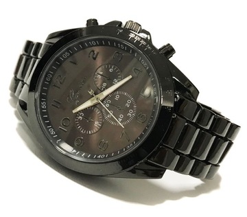 Zegarek męski - GENEVA - analog bransoleta czarny