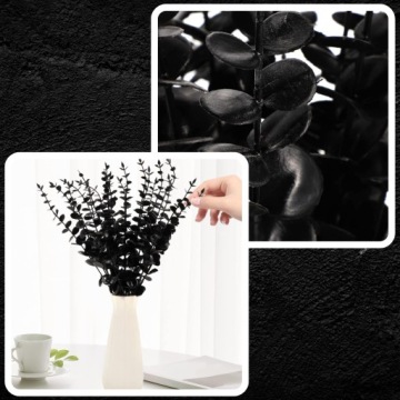 Искусственные листья, веточка черного эвкалипта, набор из 10 шт., декоративный букет