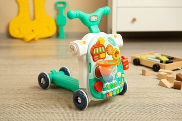 ОБРАЗОВАТЕЛЬНЫЙ СТОЛ-КАЧАЛ-САМОКАТ 5 в 1 TOYZ