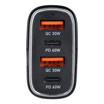 Ładowarka samochodowa 2x USB QC 3.0 + 2x Typ C PD CC53-2A2C (Total 120W)