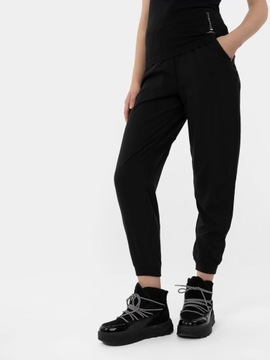 SPODNIE DAMSKIE JOGGERY 4F SPORTOWE CZARNE WYGODNE NA CO DZIEŃ r. S