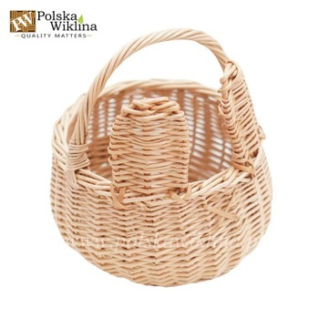 ПАСХАЛЬНАЯ КОРЗИНКА, МИШКА, ПЛЕТЕННАЯ КОРЗИНА С УШАМИ ДЛЯ ПОКОЛЕНИЯ, 15 СМ НАТУРАЛЬНЫЙ