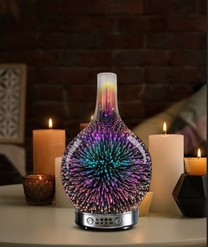 УВЛАЖНИТЕЛЬ ВОЗДУХА 3D НОЧНИК СТЕКЛЯННЫЙ ДИФФУЗОР Ароматерапия
