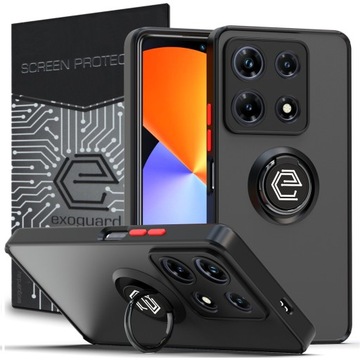 ETUI PANCERNE CASE COVER OBUDOWA RING + SZKŁO do INFINIX NOTE 30 PRO (4G)