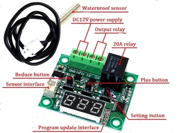 Термостат, регулятор температуры 12В -50С +110С