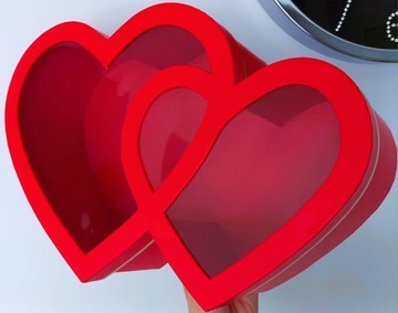 БОЛЬШАЯ ЦВЕТОЧНАЯ КОРОБКА СЕРДЦЕ ПОДАРОЧНАЯ ДВОЙНАЯ