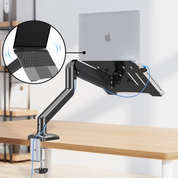 Подставка для ноутбука, настольный держатель 2-в-1, регулируемый, вращающийся, БЕСПЛАТНАЯ ткань