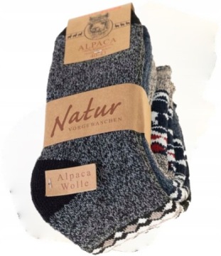3x МУЖСКИЕ НОСКИ ALPACA POLISH ПРЕМИУМ ТЕРМО ПЛОТНАЯ ТЕПЛАЯ ШЕРСТЬ 44-47