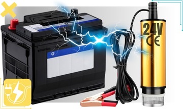 БОЛЬШОЙ НАСОС НАСОС ДЛЯ СЛИВА ТОПЛИВА СЫРОЙ НЕФТИ ВОДЫ ЭЛЕКТРИЧЕСКИЙ 24В