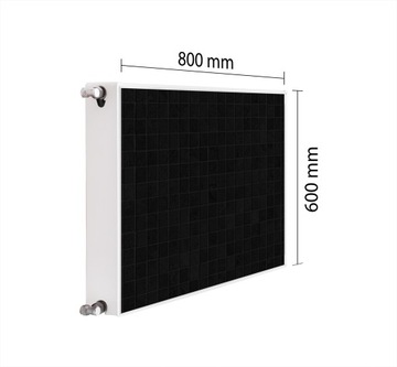 OSŁONA NA KALORYFER MAGNETYCZNA 80x60 CZARNA MATA MAGNES