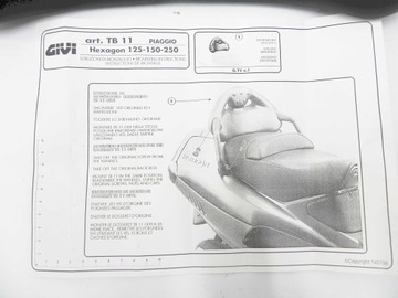 Новая спинка пассажирского сиденья PIAGGIO Hexagon