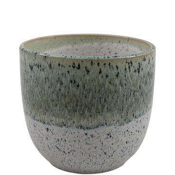 OSŁONKA NAKRAPIANA ZIELONA DONICZKA CERAMICZNA 15