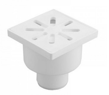 PCV KRATKA ŚCIEKOWA 50 PROSTA 10x10 PLASTIKOWA