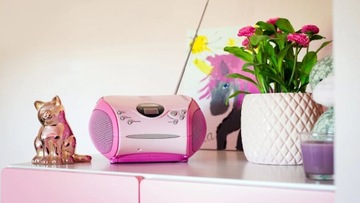 LENCO SCD-24 CD FM-радиоплеер Розовый