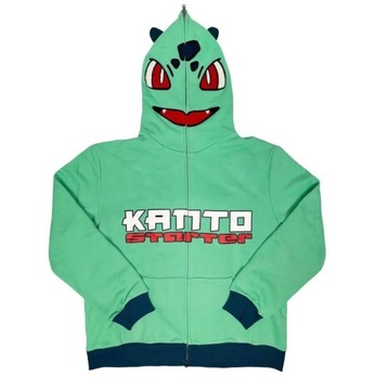 Gengar Y2K BLUZA MĘSKA Z KAPTUREM FULLZIP HIP HOP Najlepsza Jakość