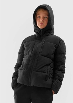 4F ПЛОТНАЯ ЗИМНЯЯ ПУХОВАЯ КУРТКА ДЛЯ МАЛЬЧИКОВ / размер 140