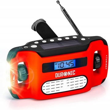 Radio Kuchenne Turystyczne Dynamo Solarne USB FM