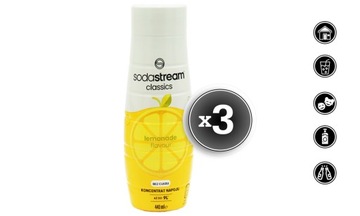 3x КОНЦЕНТРАТ СИРОПА SODASTREAM ЛИМОНАД БЕЗ САХАРА НАПИТОК 9 Л С 440 МЛ