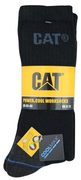 Skarpety robocze CAT Caterpillar POWER&COOL WORK SOCKS czarny rozmiar 43-46