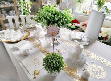 Набор для причастия Воздушные шары для святого причастия Органза Настольная дорожка Бохо Салфетки IHS