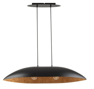 SIGMA Nowoczesna lampa LED Gondola M czarny/miedziany LED