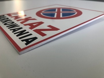 TABLICZKA ZNAK ZAKAZ PARKOWANIA PCV 20x17cm
