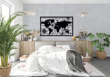 КАРТА МИРА НА СТЕНУ 120х70 см АЖУРНАЯ КАРТИНА КАРТА МИРА ДЕРЕВЯННАЯ СТЕНА