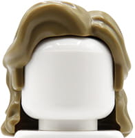 LEGO włosy figurki - męskie, ciemny blond, długie