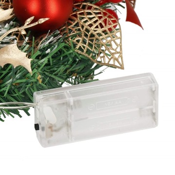 РОЖДЕСТВЕНСКИЙ КРЕМОВЫЙ СВЕТОДИОДНЫЙ ДЕКОРАТИВНЫЙ ВЕНОК, СВЕТЯЩЕЕ УКРАШЕНИЕ ДВЕРИ 30 см