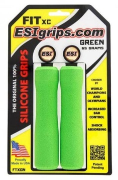 Esi Grips chwyty Fit XC 65g zielone + korki