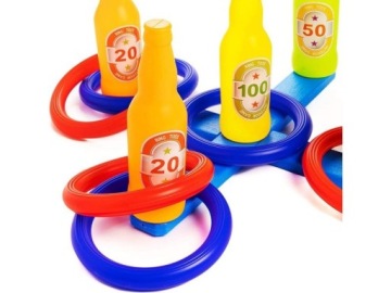 ИГРА НА НАВЫКИ, БРОСАНИЕ КОЛЬЦА, РИНГО, РАЗНОЦВЕТНЫЕ БУТЫЛКИ И КОЛЬЦА ТРАФ