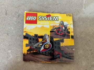 LEGO 1752 с инструкцией и фрагментом коробки.