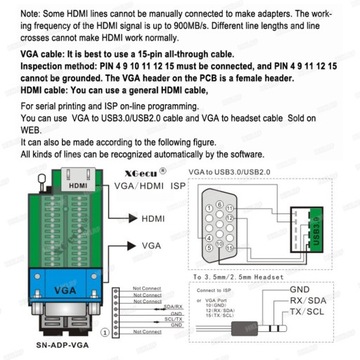 Адаптер VGA/HDMI EDID для программатора XGecu T56