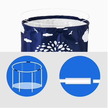 2024 СКЛАДНАЯ ВАННА ПВХ ДЛЯ ВЗРОСЛЫХ 70x65CM SPA