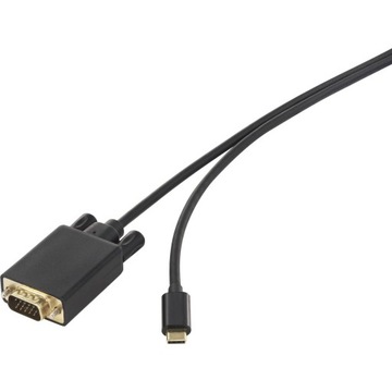 Przejściówka USB-C VGA Renkforce rf-USBK-02 RF-4534860, 1.80 m