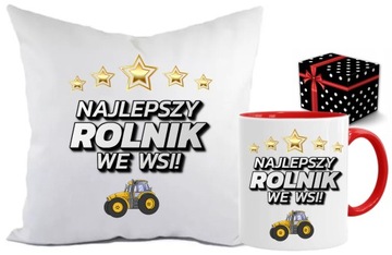 Zestaw poduszka + kubek DLA ROLNIKA - na prezent